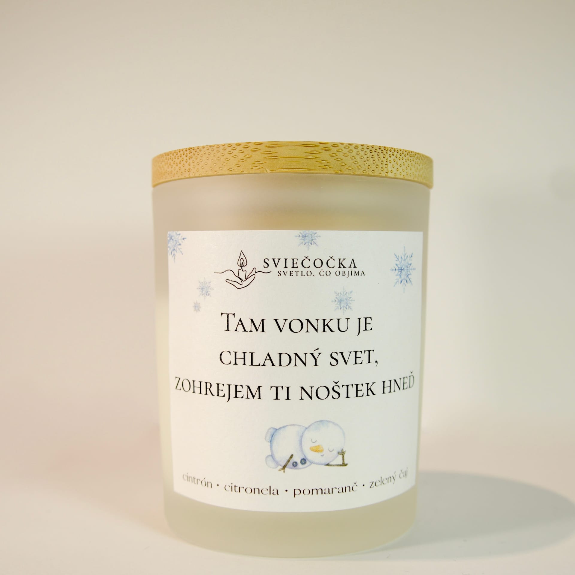 Noštek - cintrón · citronela · pomaranč · zelený čaj - ručne vyrábaná sójová sviečka
